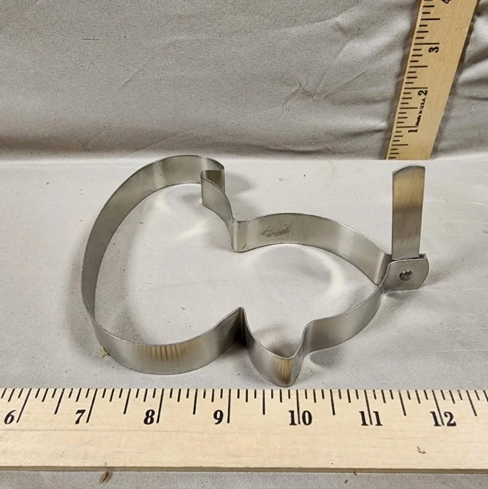 Vintage Stainless Steel Rubber Duck Cookie Pancake Mold With Handle